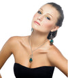 925 Sterling Silver Peacock Feather Necklace Handcrafted Pendant - NanoStyle Jewelry