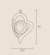 Gold Plated Ana Bekoach Necklace Kabbalah Heart Pendant 24k Gold Inscribed - NanoStyle Jewelry