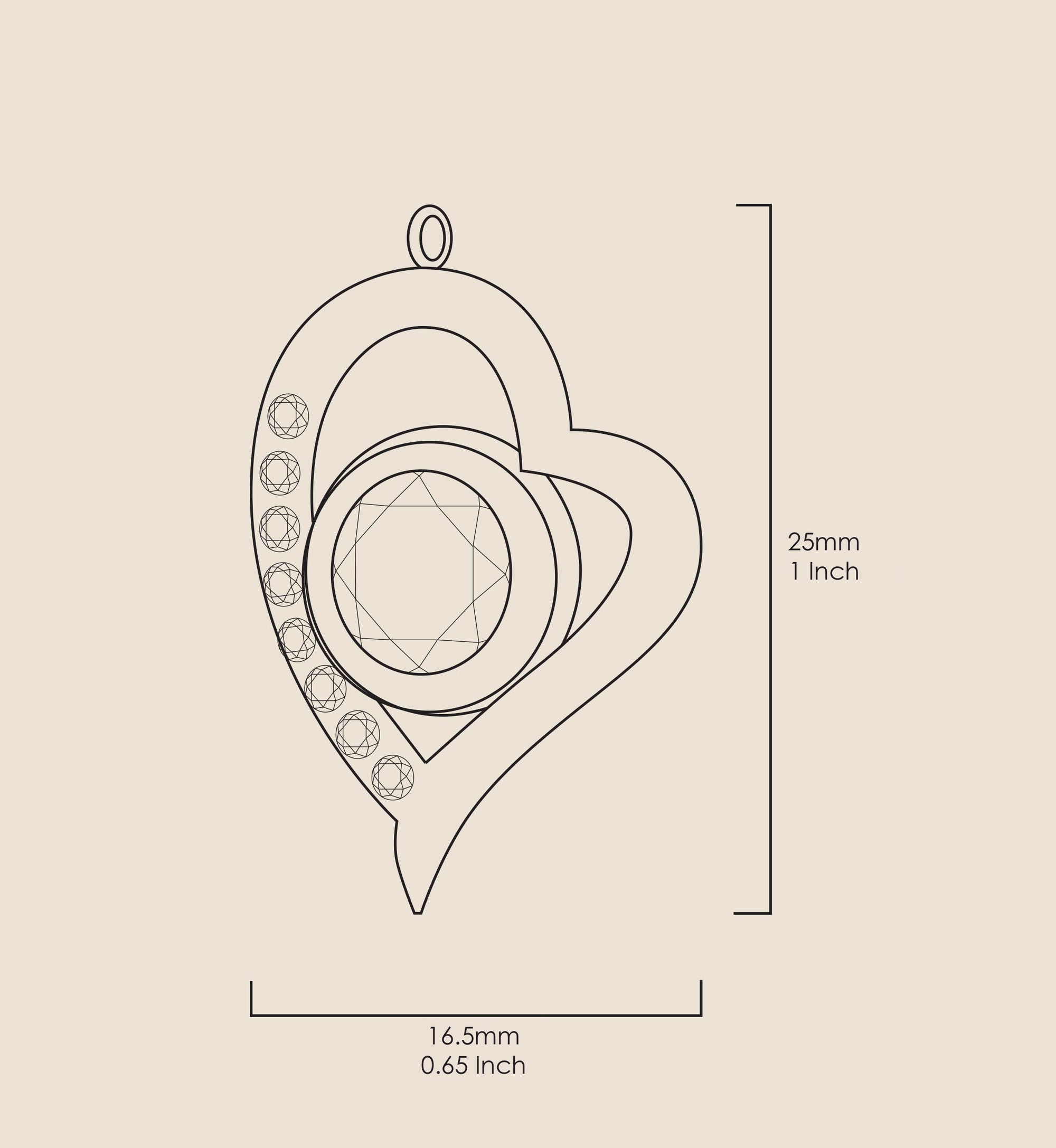 Gold Plated Ana Bekoach Necklace Kabbalah Heart Pendant 24k Gold Inscribed - NanoStyle Jewelry