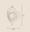 Gold Plated I Love You Necklace Heart Pendant 12 Languages 24k Gold Inscribed - NanoStyle Jewelry