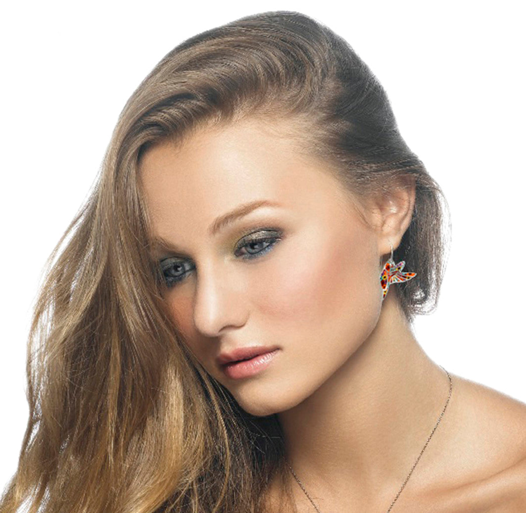 925 Sterling Silver Hummingbird Dangle Earrings - NanoStyle Jewelry