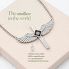 Divine Cross Wings Nano Bible Necklace