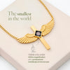 Divine Cross Wings Nano Bible Necklace