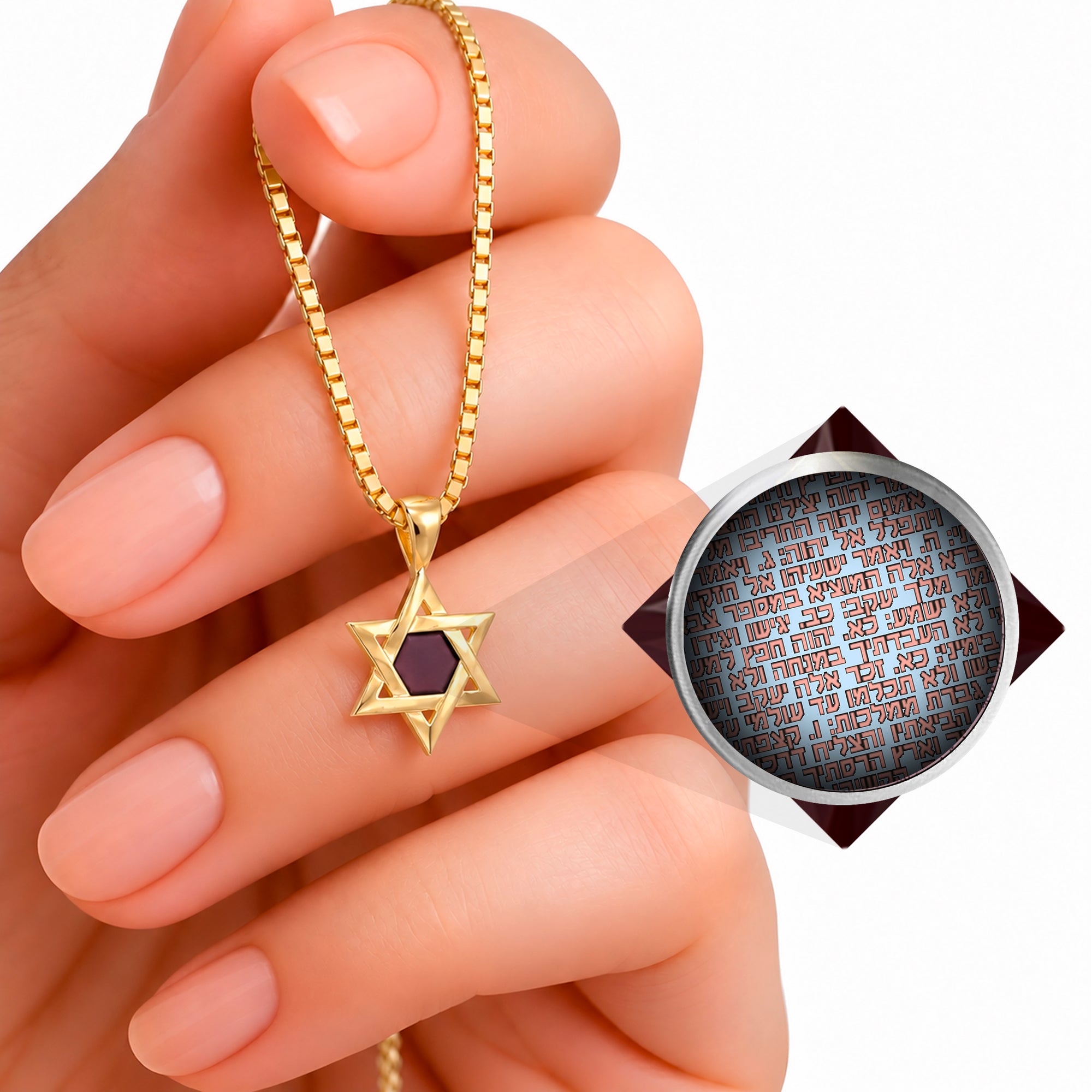 Eternal Heritage Star of David Necklace - Hebrew Tanakh Edition