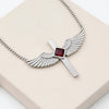Divine Cross Wings Nano Bible Necklace