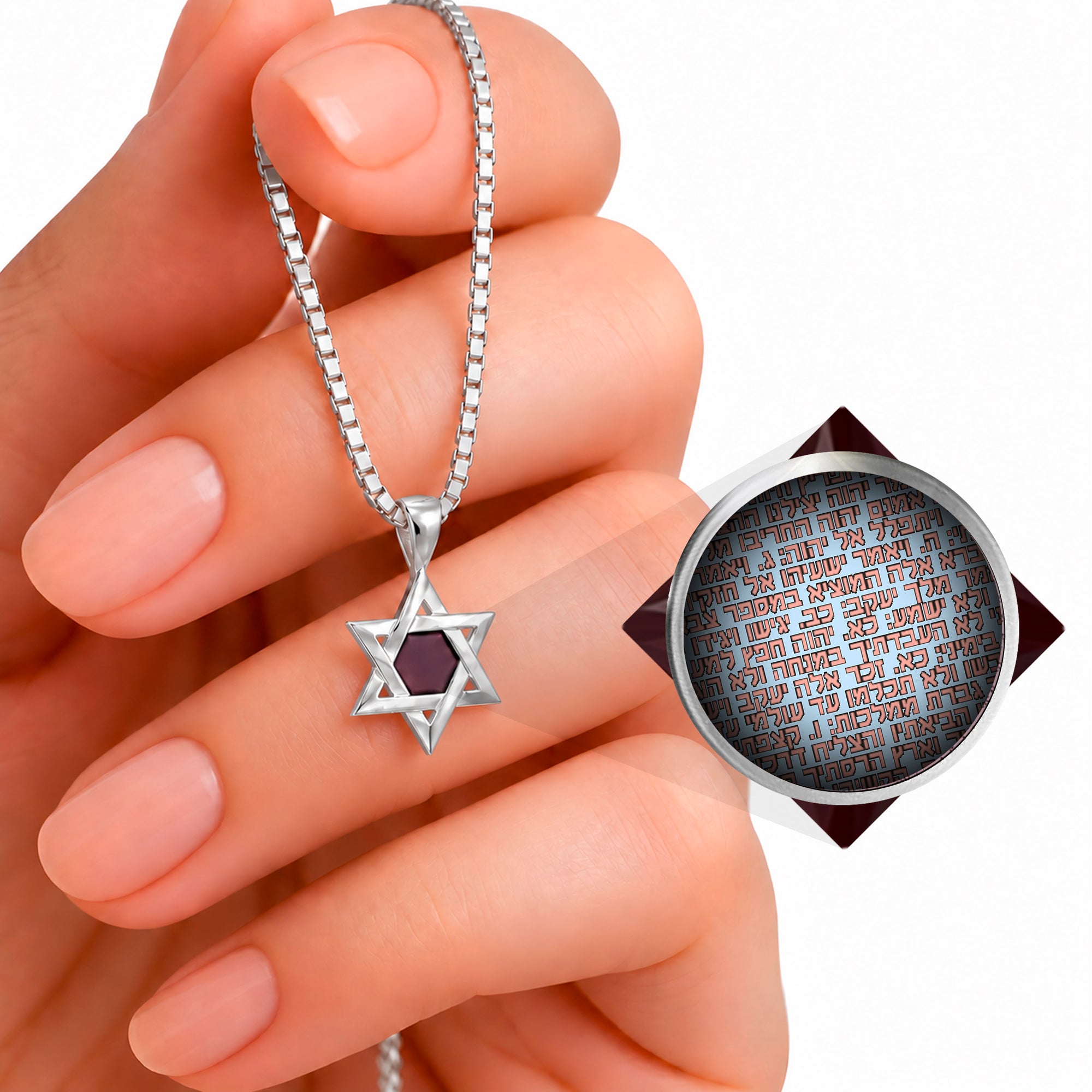Eternal Heritage Star of David Necklace - Hebrew Tanakh Edition