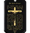 Men’s Crucifix Necklace Lord’s Prayer Dog Tag Pendant Gold Inscribed
