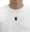 Men’s Messianic Seal Necklace Symbolic Dog Tag Pendant Gold Inscribed