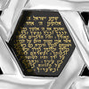 925 Sterling Silver 24k gold Shema Israel inscribed in Onyx Stone Star of David Jewish Jewelry for him