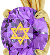 Gold Plated Star of David Necklace Shema Israel Solitaire Pendant 24k Gold Inscribed - NanoStyle Jewelry