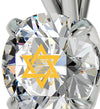 925 Sterling Silver Star of David Necklace Shema Israel Solitaire Pendant 24k Gold Inscribed - NanoStyle Jewelry