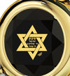 Gold Plated Star of David Necklace Shema Israel Heart Pendant 24k Gold Inscribed - NanoStyle Jewelry