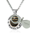 Silver Hebrew Necklace Shema Israel Prayer Pendant 24k Gold Inscribed