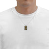 Men's Hamsa Necklace Pendant with Travelers Prayer 24k Gold Inscribed on Onyx - NanoStyle Jewelry