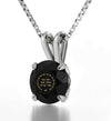 Silver Ana Bekoach Necklace Kabbalah Solitaire Pendant - NanoStyle Jewelry