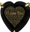 Gold Plated Heart Necklace 24k Gold Inscribed I Love You in 120 Languages - NanoStyle Jewelry