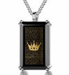 Crown the King of Your Heart Necklace Over 100 Languages I Love You Pendant