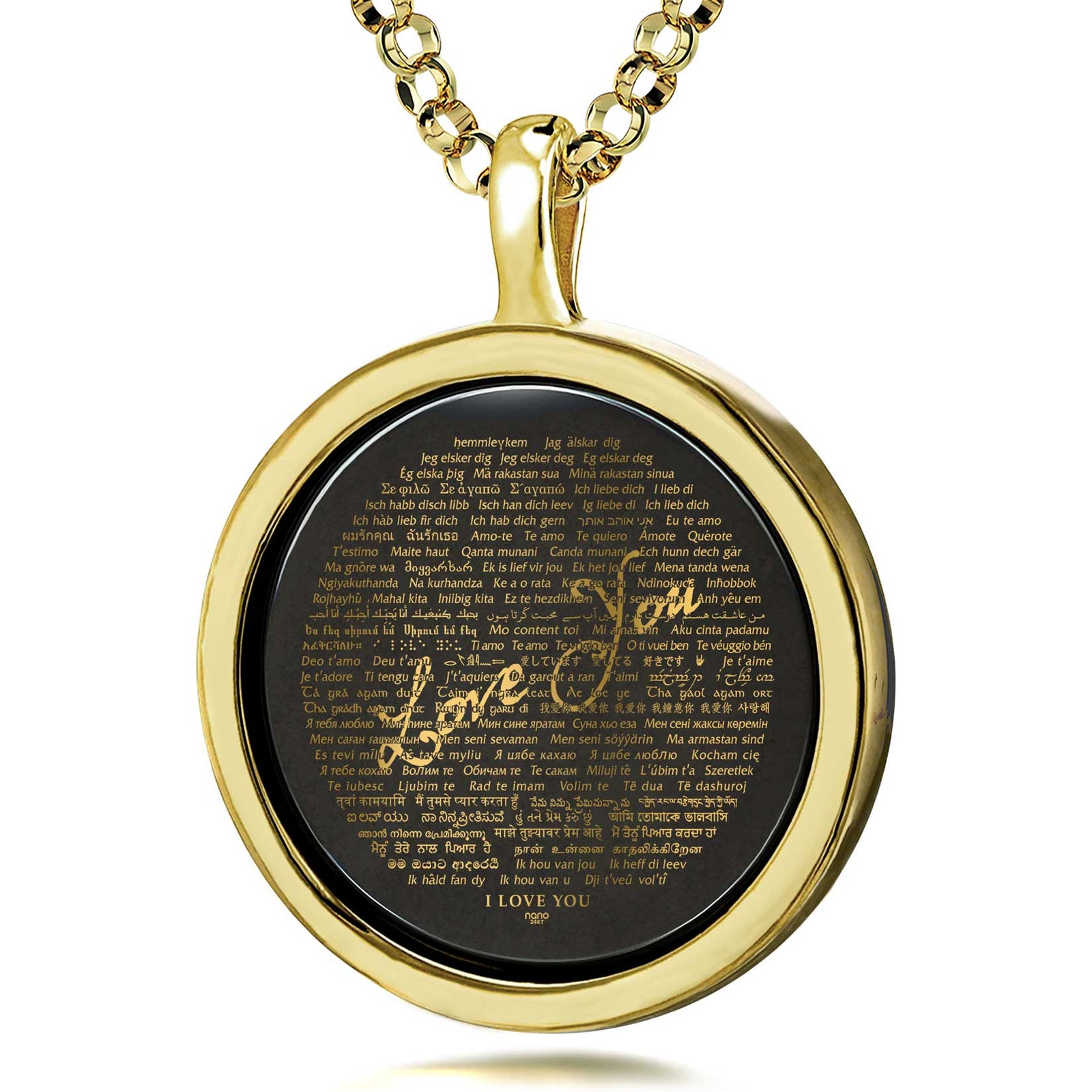 Necklace i love hot sale you 100 languages