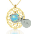Gold Plated I Love You To The Moon and Back Necklace Mandala Pendant 24k Gold Inscribed - NanoStyle Jewelry