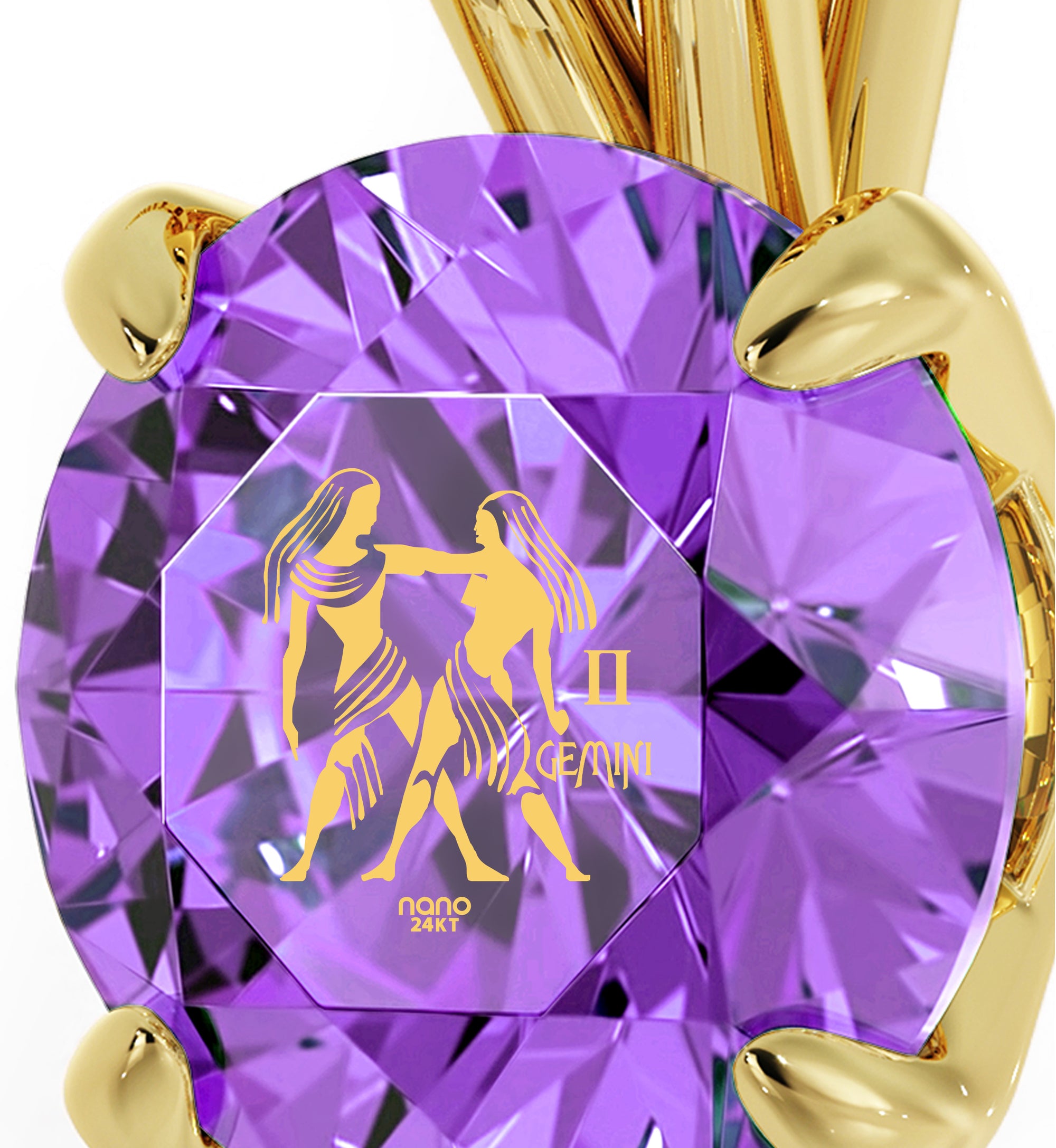 Necklace - 14k Difference Gold Gemini Classic Jewelry a Zodiac NanoStyle Jewelry with |