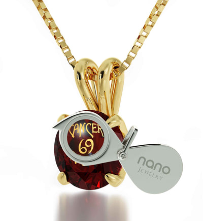 Gold Cancer Zodiac Necklace - NanoStyle Jewelry