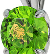 925 Sterling Silver Leo Necklace Zodiac Pendant 24k Gold Inscribed on Crystal - NanoStyle Jewelry