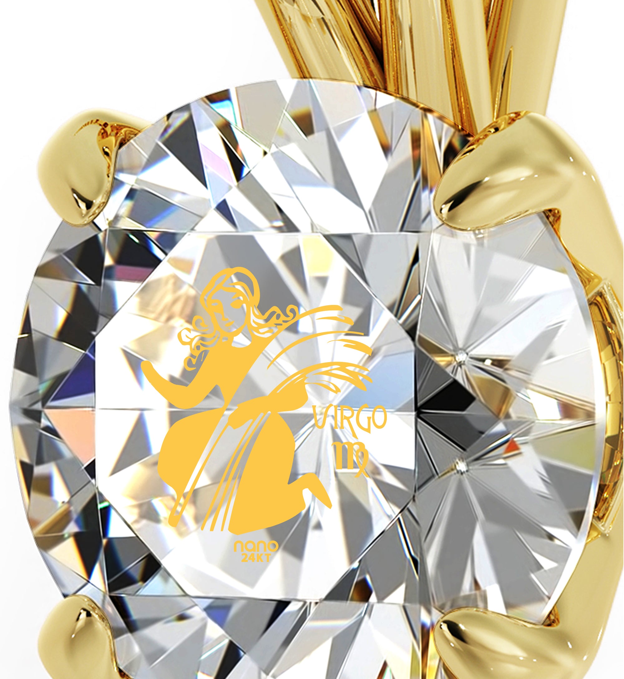 14k Gold Virgo Necklace | Classic Zodiac Jewelry with a Difference -  NanoStyle Jewelry
