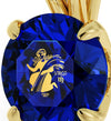 Gold Plated Virgo Necklace Zodiac Pendant 24k Gold Inscribed on Crystal - NanoStyle Jewelry
