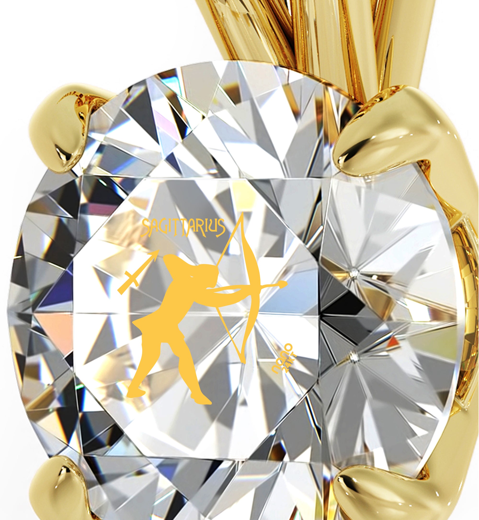 14k Gold Sagittarius Necklace Jewelry Jewelry Difference NanoStyle | - Zodiac with a