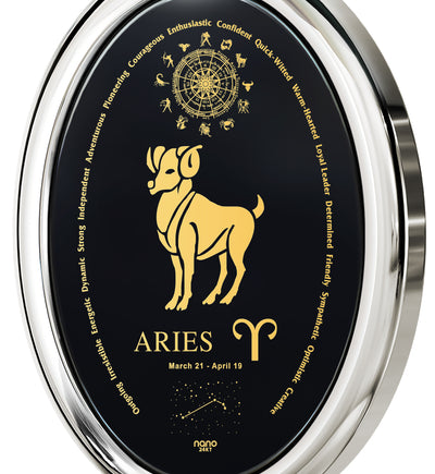 Aries Onyx Pendant - NanoStyle Jewelry