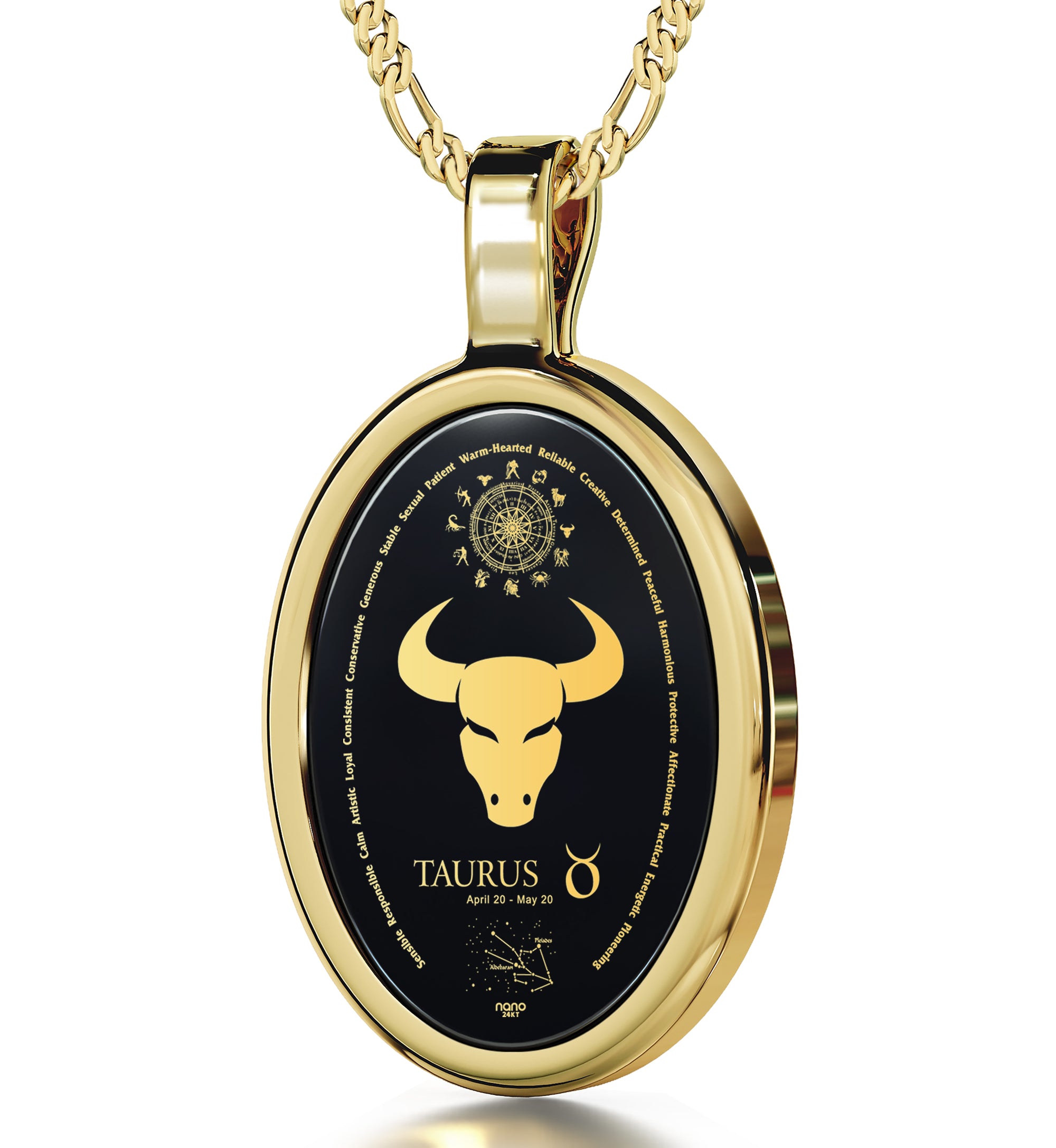 JBR Dainty Taurus Zodiac Sign Sterling Silver Necklace
