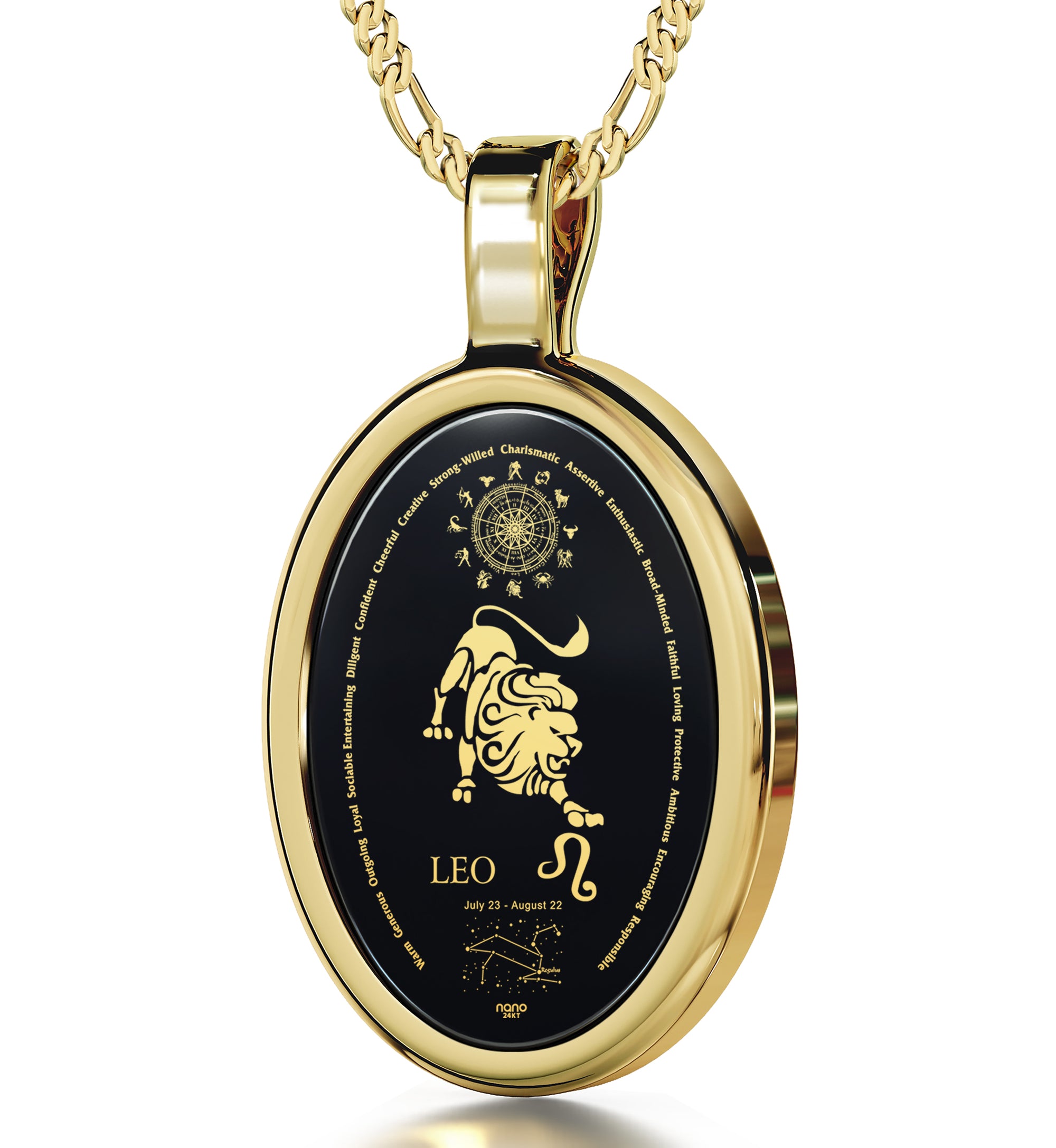 14K Yellow Gold Leo Zodiac Pendant – Long's Jewelers