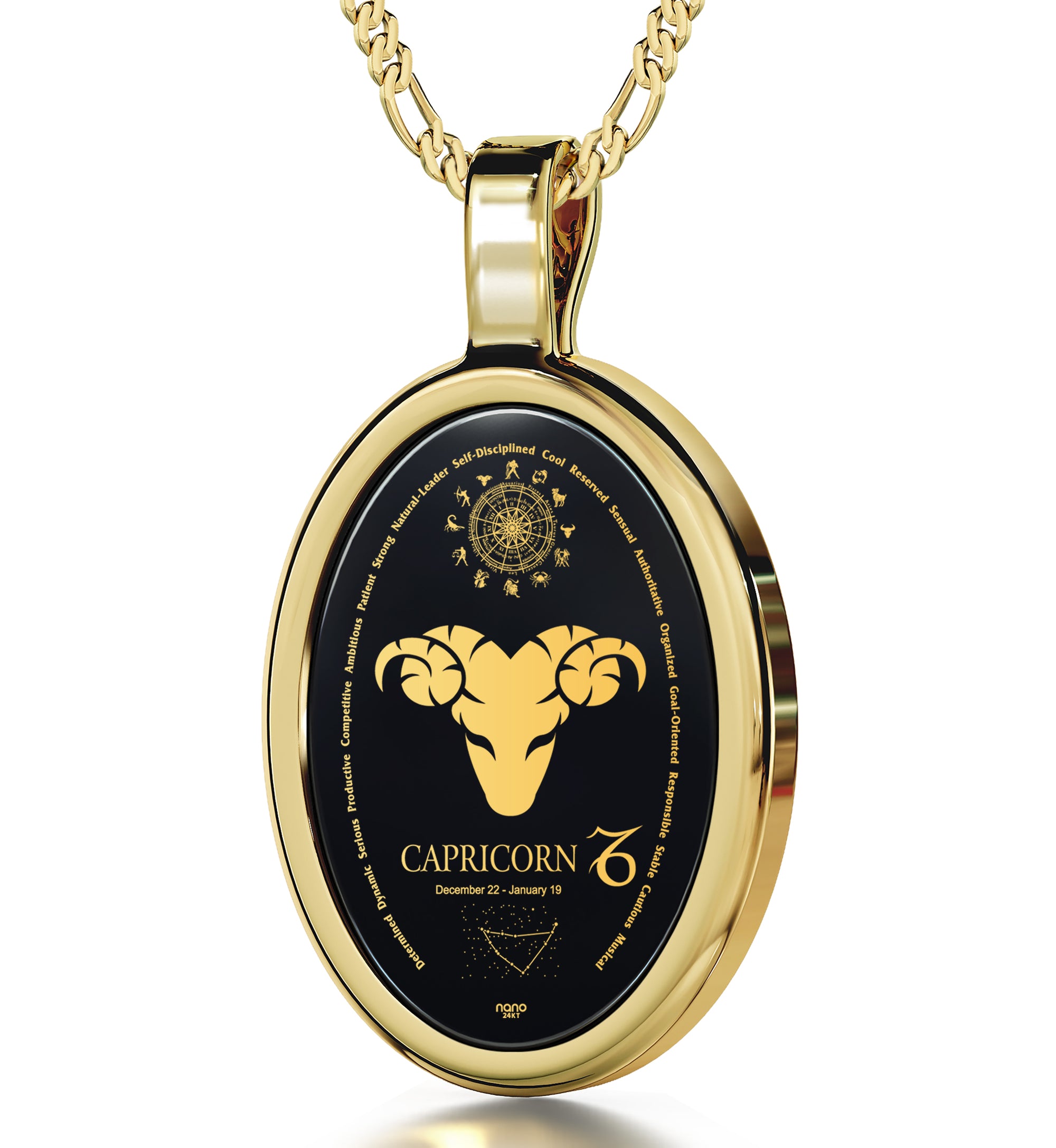 Gold Plated Silver Zodiac Necklace - Capricorn - AVILIO DEMI FINE JEWELLERY