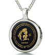 Aquarius Necklaces for Lovers of the Zodiac | Inscribed in 24k Gold Birthday Jewelry Gift