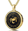 Gold Plated Silver Cancer Necklaces for Lovers of the Zodiac | Inscribed in Gold