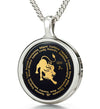 Sterling Silver Leo Necklaces for Lovers of the Zodiac | Inscribed in Gold Birthday Jewelry Gift