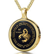 Gold Plated Silver Scorpio Necklaces for Lovers of the Zodiac | Inscribed in Gold Birthday Jewelry Gift