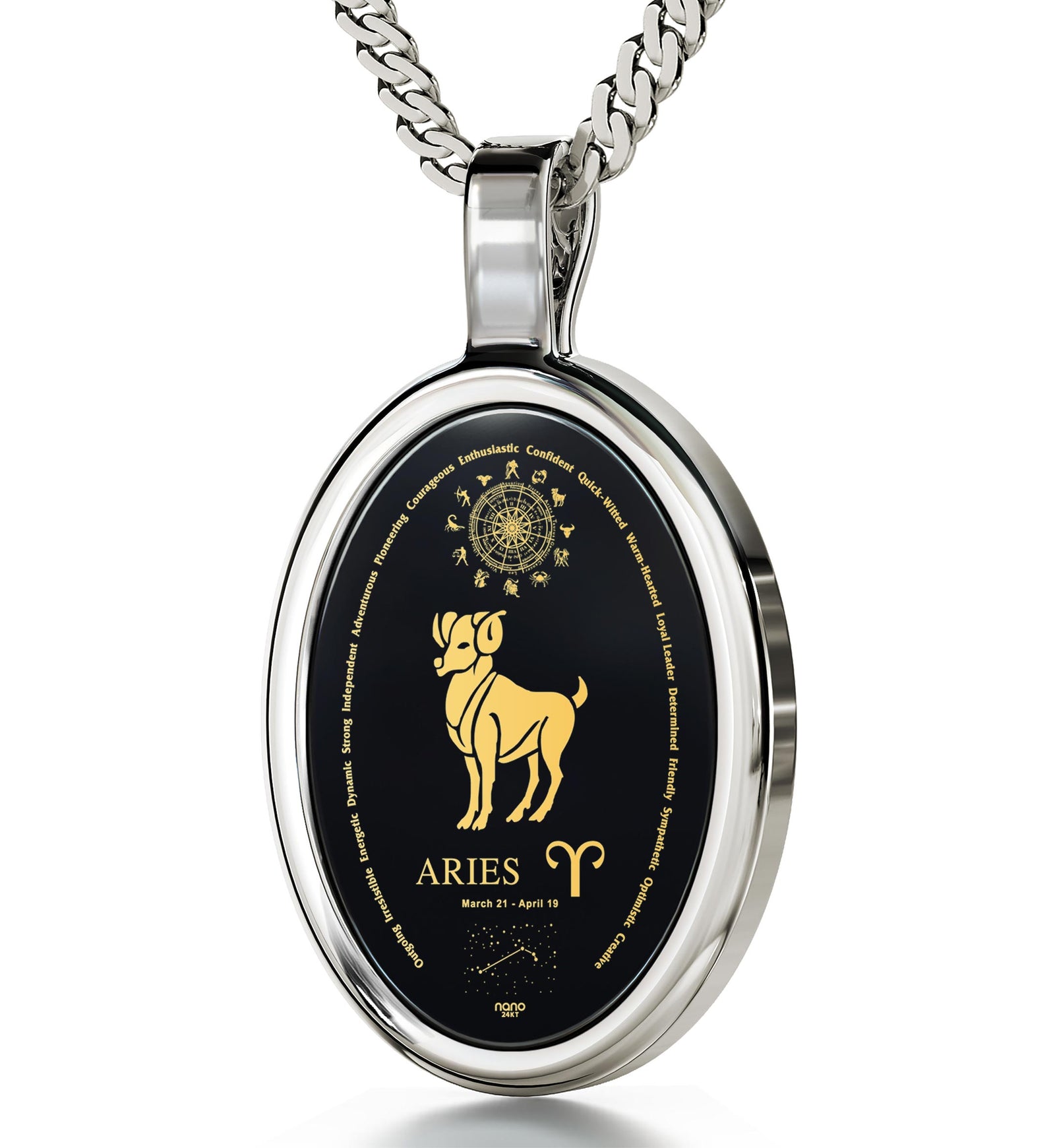 Aries Onyx Pendant - NanoStyle Jewelry