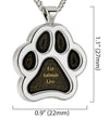 Paw Print Necklace 24k Gold Inscribed in 60 Different Languages
