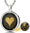 24k gold inscribed I Love You necklace romantic anniversary gift for her Nano Jewelry