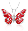 Charming Butterfly Charm Handmade Jewelry, Sterling Silver Anniversary Butterfly Pendant Chain Unique Christmas Gifts for Women
