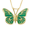 Charming Cute Butterfly Handmade Jewelry, Gold Plated Sterling Silver Anniversary Butterfly Pendant Chain Unique Christmas Gifts for Women