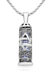 NanoStyle Mezuzah Necklace with Scroll Star of David Pendant