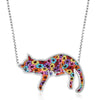 Colorful Cat Necklace - Sleeping cat pendant Gift for Cat lover