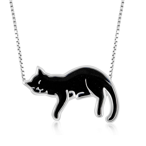 Black Cat Necklace - gnoce.ca