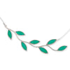 925 Sterling Silver Large Olive Leaf Necklace Pendant
