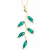 Gold Plated Sterling Silver Olive Leaf Necklace Pendant - NanoStyle Jewelry