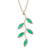 Gold Plated Sterling Silver Olive Leaf Necklace Pendant - NanoStyle Jewelry
