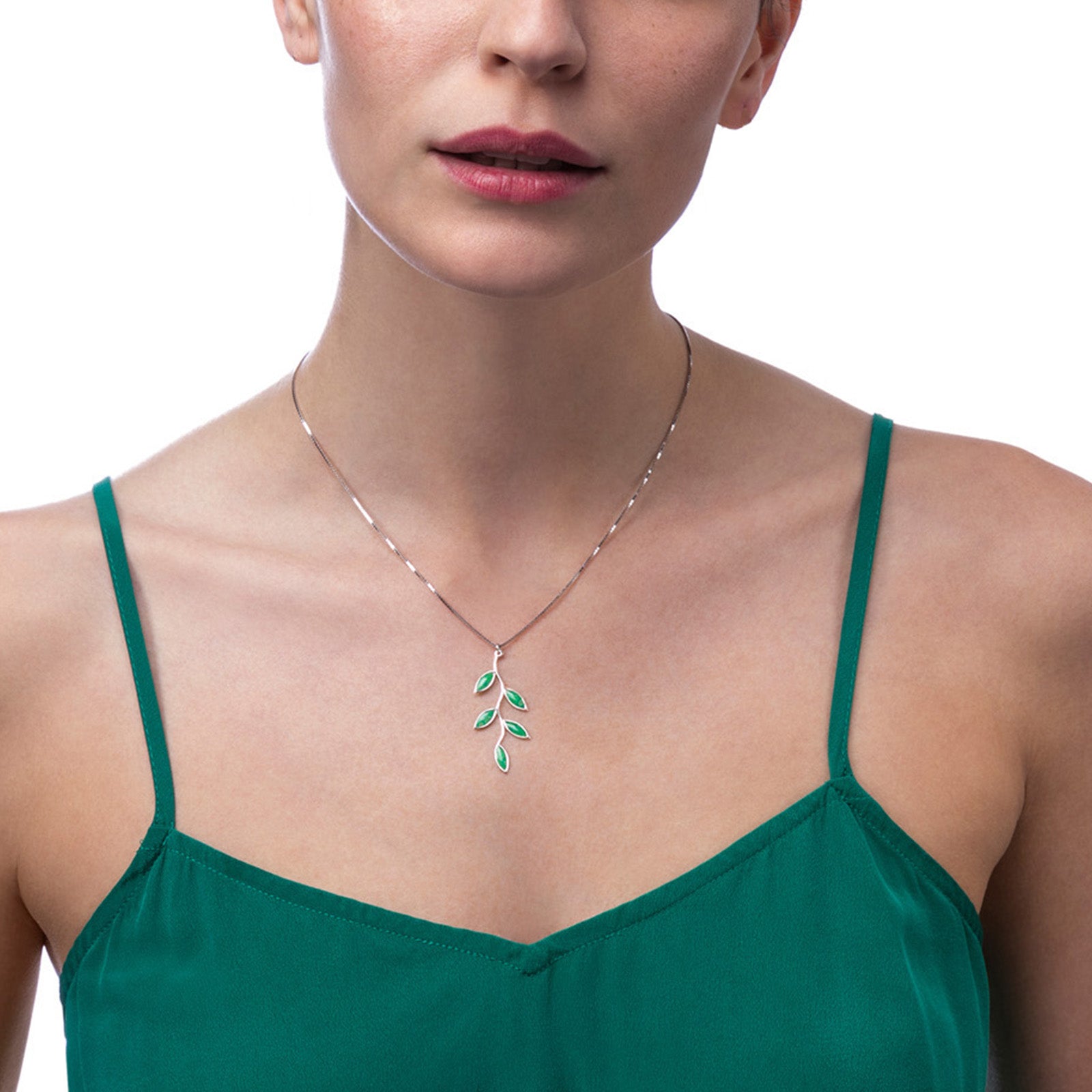 Buy Olive Leaf Vine Pendant Necklace, Diamond Leaf, Diamond Branch, 14K  Gold Filled, CZ Cubic Zirconia, Elegant, Bridal, Bridesmaid Necklace Online  in India - Etsy