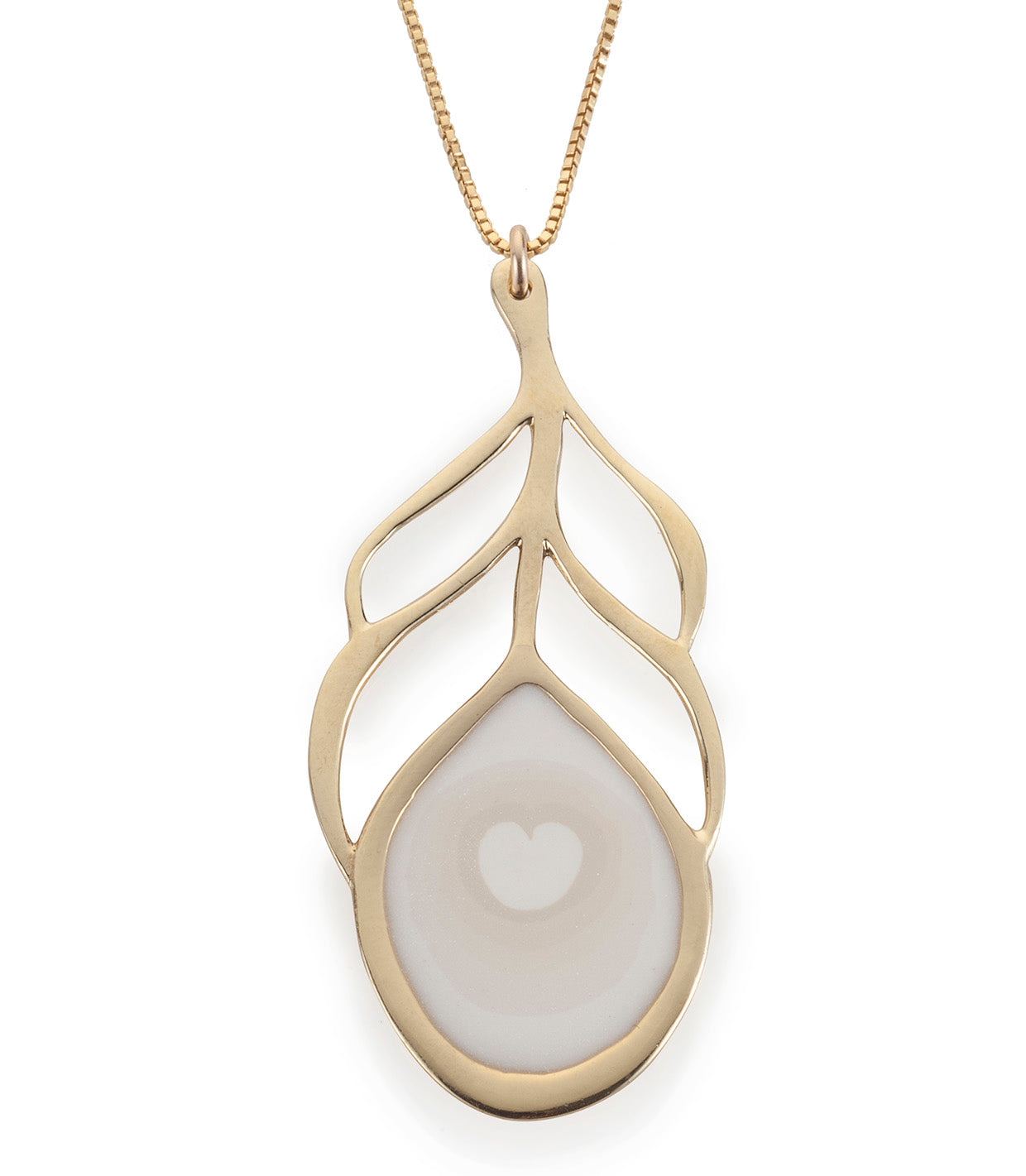 Peacock Eye Feather Necklace Handmade Pendant - NanoStyle Jewelry